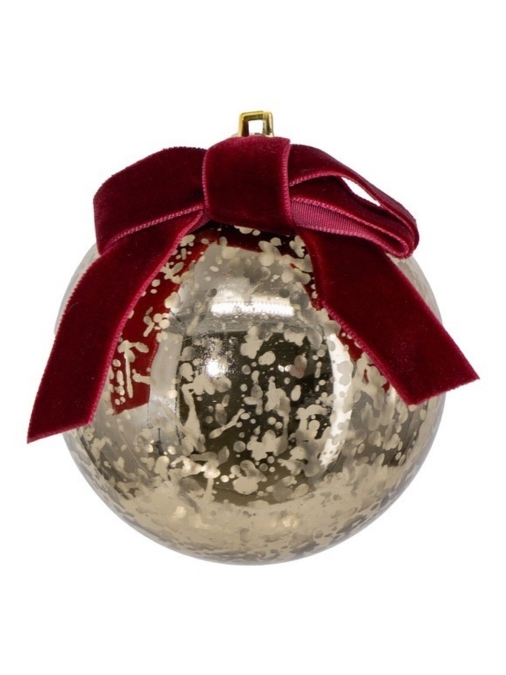 My Texas House 6-Count Gold Mercury-Style Shatterproof Christmas Ornaments, 3"